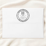 Merry Christmas Classic Monogram Address Rubber Stamp<br><div class="desc">Add a festive and personal touch to your holiday mail with this custom Christmas rubber stamp. At the center, your monogram and address are elegantly displayed, framed by your family name on the upper line and the cheerful greeting "Merry Christmas" on the bottom. Perfect for stamping envelopes, gift tags, and...</div>