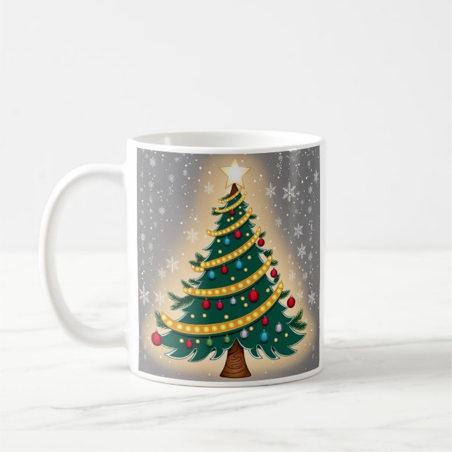 Merry Christmas Classic Mug, 11 oz Coffee Mug (Left)
