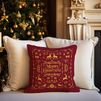 Merry Christmas Classic Nordic Red Holiday