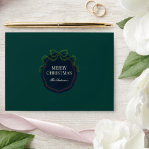 Merry Christmas Classic Preppy Tartan Plaid Envelope