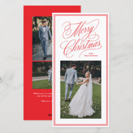Merry Christmas classic red Holiday Card