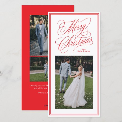 Merry Christmas classic red Holiday Card