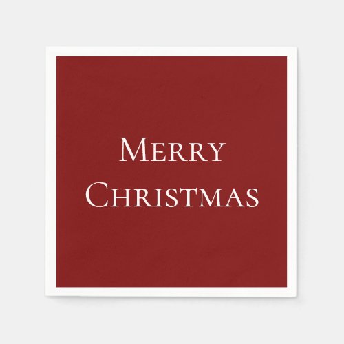 Merry Christmas Classic Red Napkins