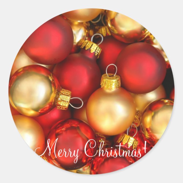 Merry Christmas! Classic Round Sticker (Front)