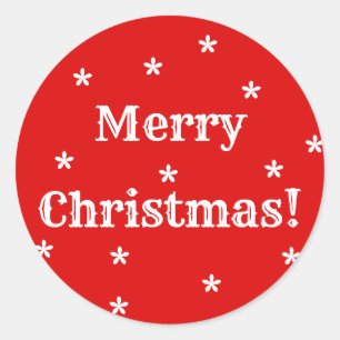 Merry Christmas Classic Round Sticker