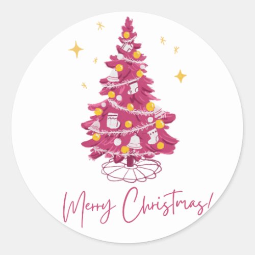 Merry Christmas   Classic Round Sticker