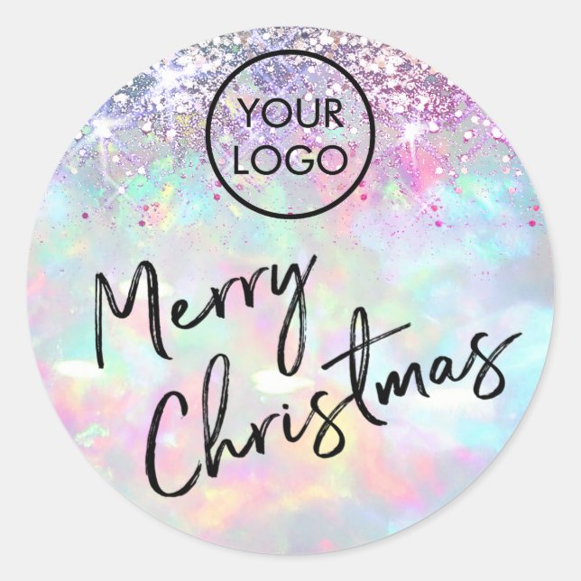 Merry Christmas Classic Round Sticker (Front)