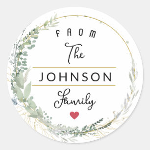 Merry Christmas Classic Round Sticker