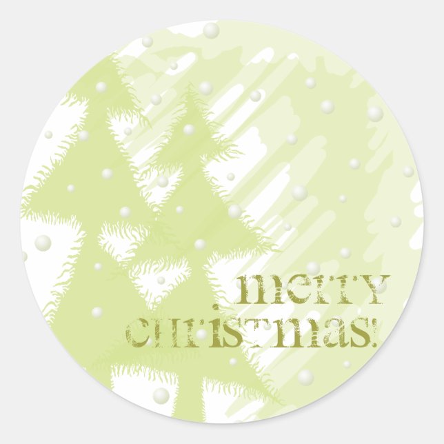 Merry Christmas! Classic Round Sticker (Front)