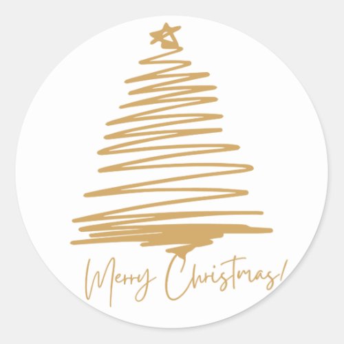 Merry Christmas      Classic Round Sticker