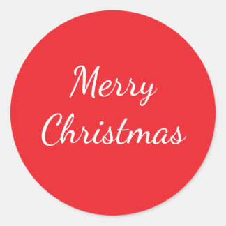 Merry Christmas Classic Round Sticker