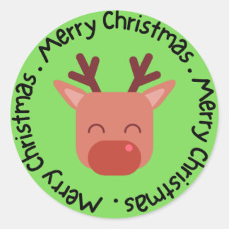 Merry Christmas Classic Round Sticker