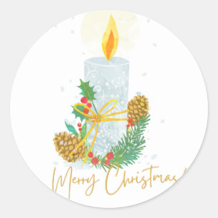 Merry Christmas    Classic Round Sticker