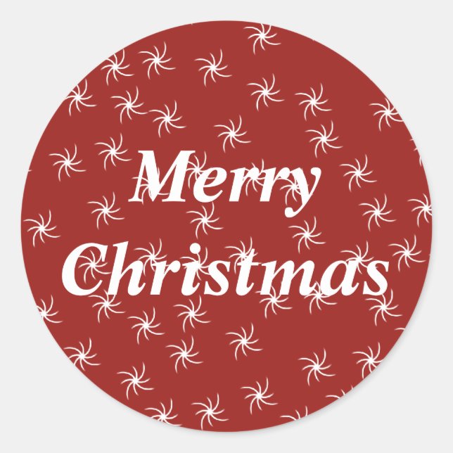 Merry Christmas Classic Round Sticker (Front)