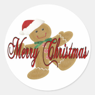 Merry Christmas Classic Round Sticker