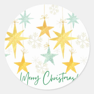 Merry Christmas  Classic Round Sticker