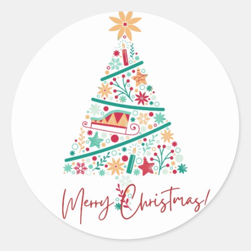 Merry Christmas   Classic Round Sticker