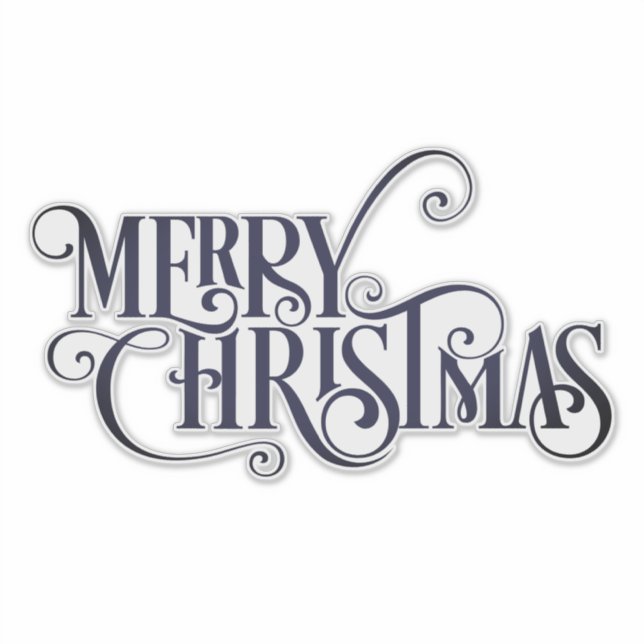 Merry Christmas Classic Sticker (Front)