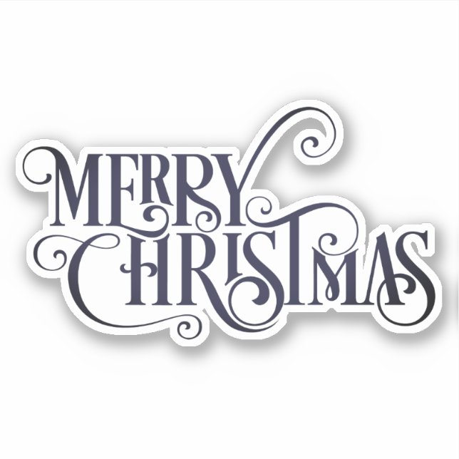 Merry Christmas Classic Sticker (Front)