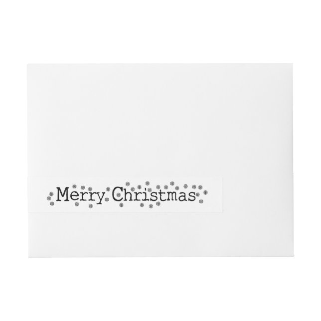 Merry Christmas Classic Wrap Around Address Label (Front)