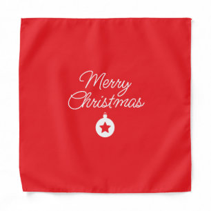 Merry Christmas Classical Unique Minimalist Plain Bandana
