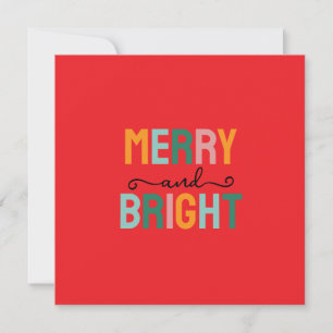 Merry Christmas Classical Unique Minimalist Plain Card