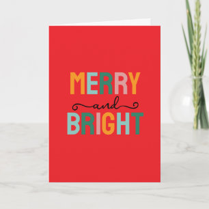 Merry Christmas Classical Unique Minimalist Plain Card