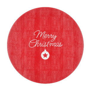 Merry Christmas Classical Unique Minimalist Plain Cutting Board