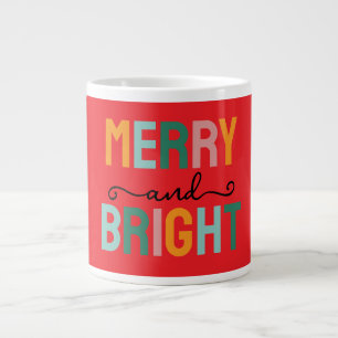 Merry Christmas Classical Unique Minimalist Plain Giant Coffee Mug