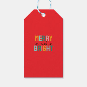 Merry Christmas Classical Unique Minimalist Plain Gift Tags