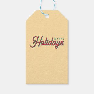 Merry Christmas Classical Unique Minimalist Plain Gift Tags