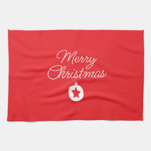 Merry Christmas Classical Unique Minimalist Plain Kitchen Towel