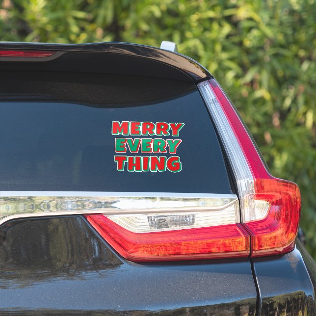 Merry Christmas Classical Unique Minimalist Plain Sticker (Car Side)