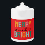 Merry Christmas Classical Unique Minimalist Plain Teapot<br><div class="desc">Specific, plain, eyecatching template at affordable price. Choose from variety of different card designs, types and fonts.</div>