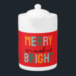 Merry Christmas Classical Unique Minimalist Plain Teapot<br><div class="desc">Specific,  plain,  eyecatching template at affordable price. Choose from variety of different card designs,  types and fonts.</div>