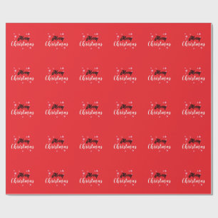 Merry Christmas Classical Unique Minimalist Plain Wrapping Paper