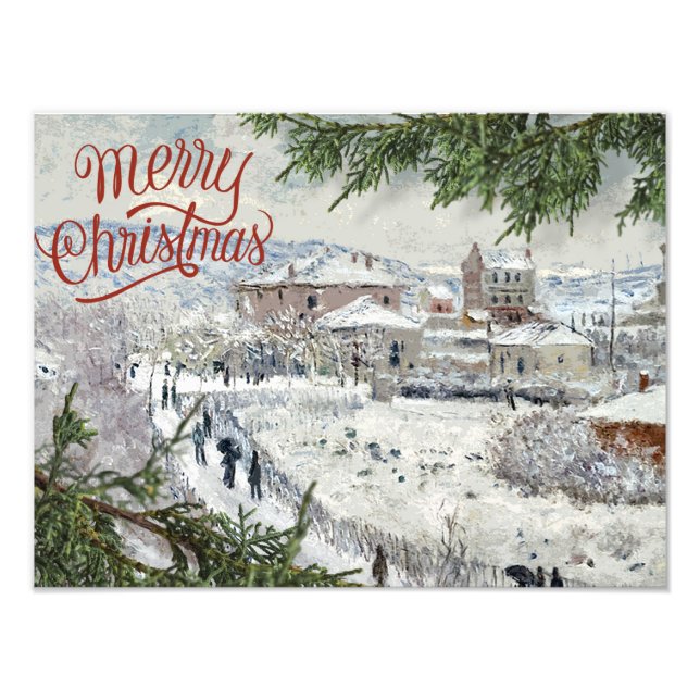 Merry Christmas. Claude Monet Photo Enlargement (Front)