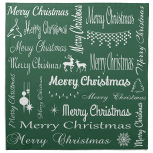 Merry Christmas Cloth Napkin