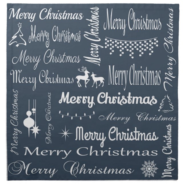 Merry Christmas Cloth Napkin (Front)