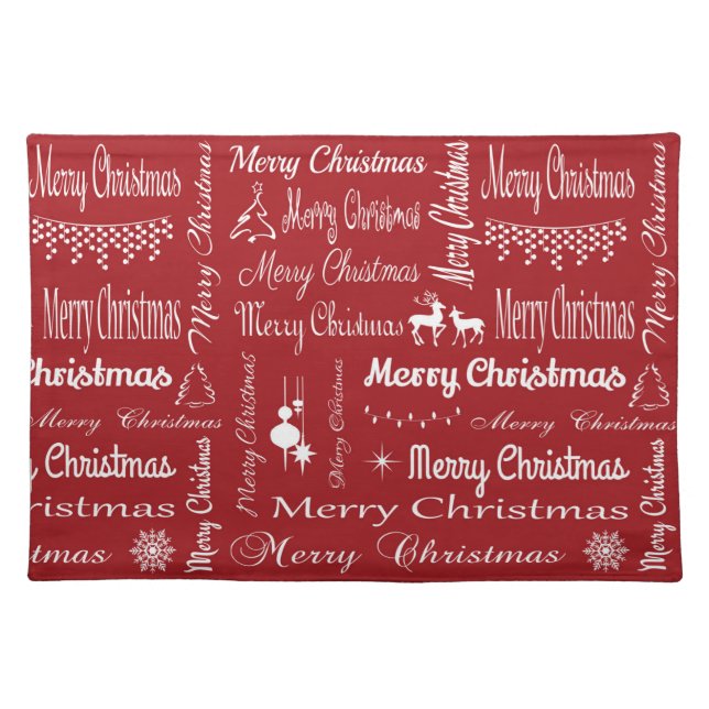 Merry Christmas Cloth Placemat (Front)