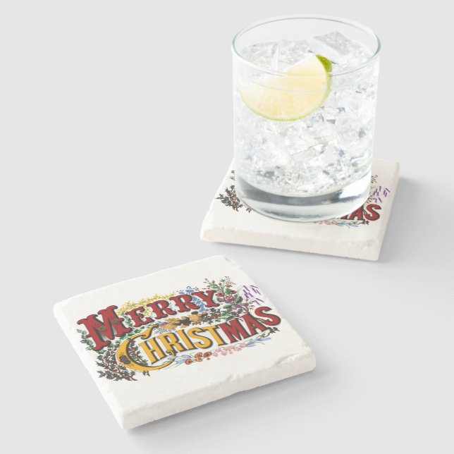 Merry Christmas Coaster (Side)