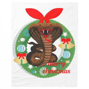 merry christmas cobra snake blanket