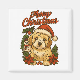 Merry Christmas Cockapoo Magnet