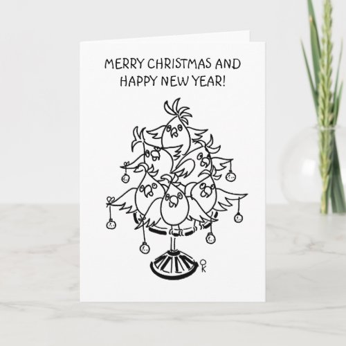 Merry Christmas cockatoos Holiday Card