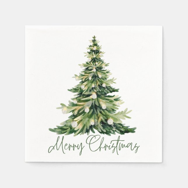 Merry Christmas Cocktail Napkins (Front)