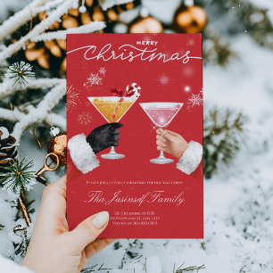 Merry Christmas Cocktail Party greeting Invitation