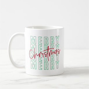 Merry Christmas Coffee   Festive Holiday Mug