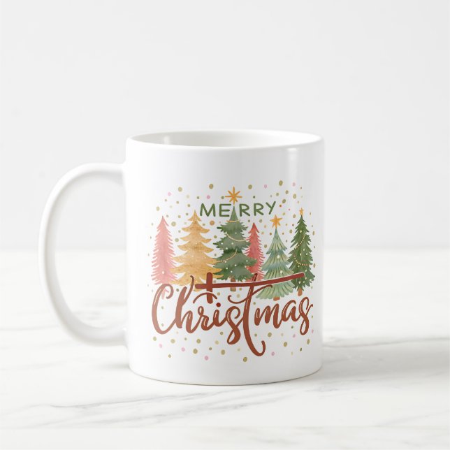 Merry Christmas Coffee | Festive Holiday Mug (Left)