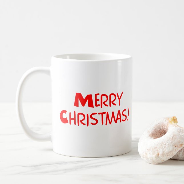 Merry Christmas Coffee Mug (With Donut)