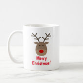 Merry Christmas coffee mug with cute reindeer (Left)